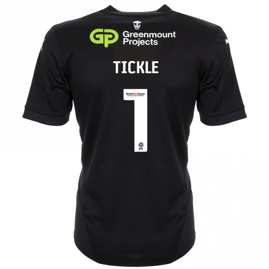 Kids Football Sam Tickle #1 Black Away Jersey 2024/25 T-Shirt Australia