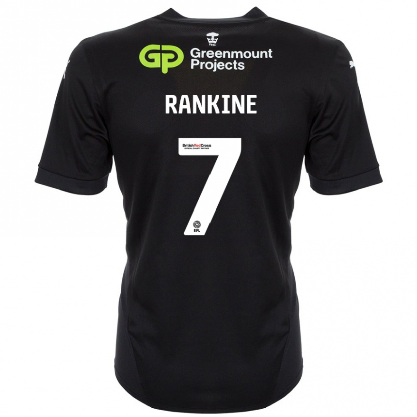 Kids Football Dion Rankine #7 Black Away Jersey 2024/25 T-Shirt Australia