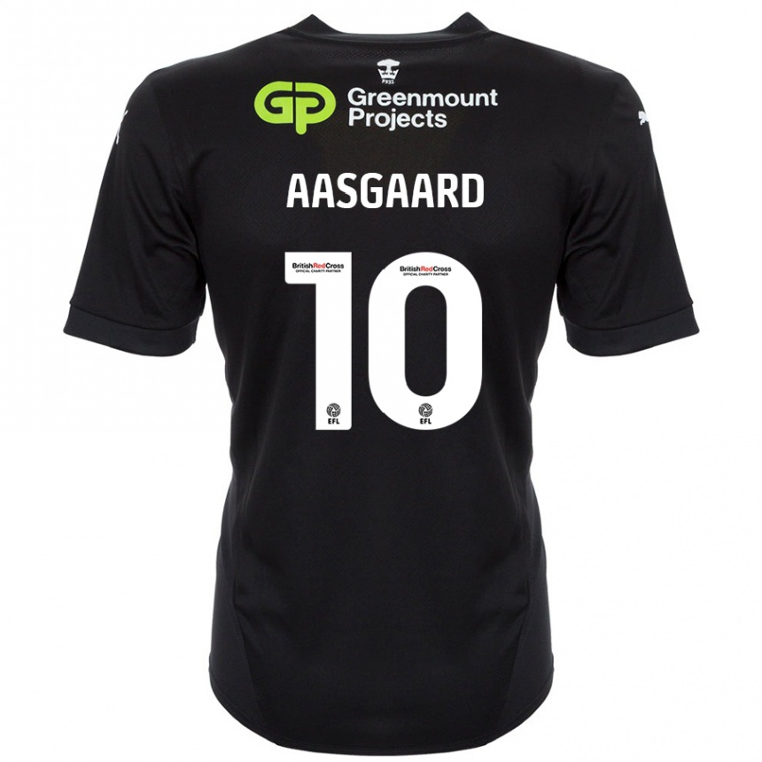 Kids Football Thelo Aasgaard #10 Black Away Jersey 2024/25 T-Shirt Australia