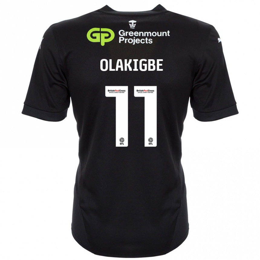 Kids Football Michael Olakigbe #11 Black Away Jersey 2024/25 T-Shirt Australia