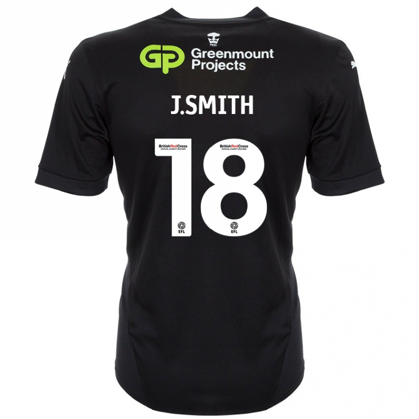 Kids Football Jonny Smith #18 Black Away Jersey 2024/25 T-Shirt Australia