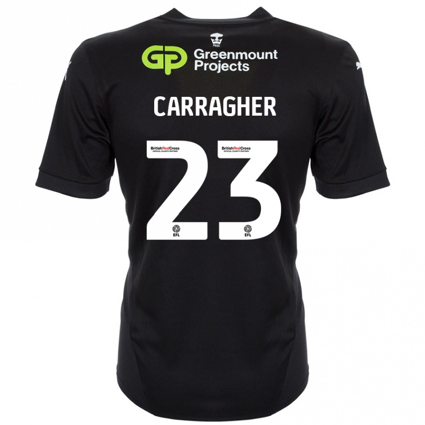 Kids Football James Carragher #23 Black Away Jersey 2024/25 T-Shirt Australia