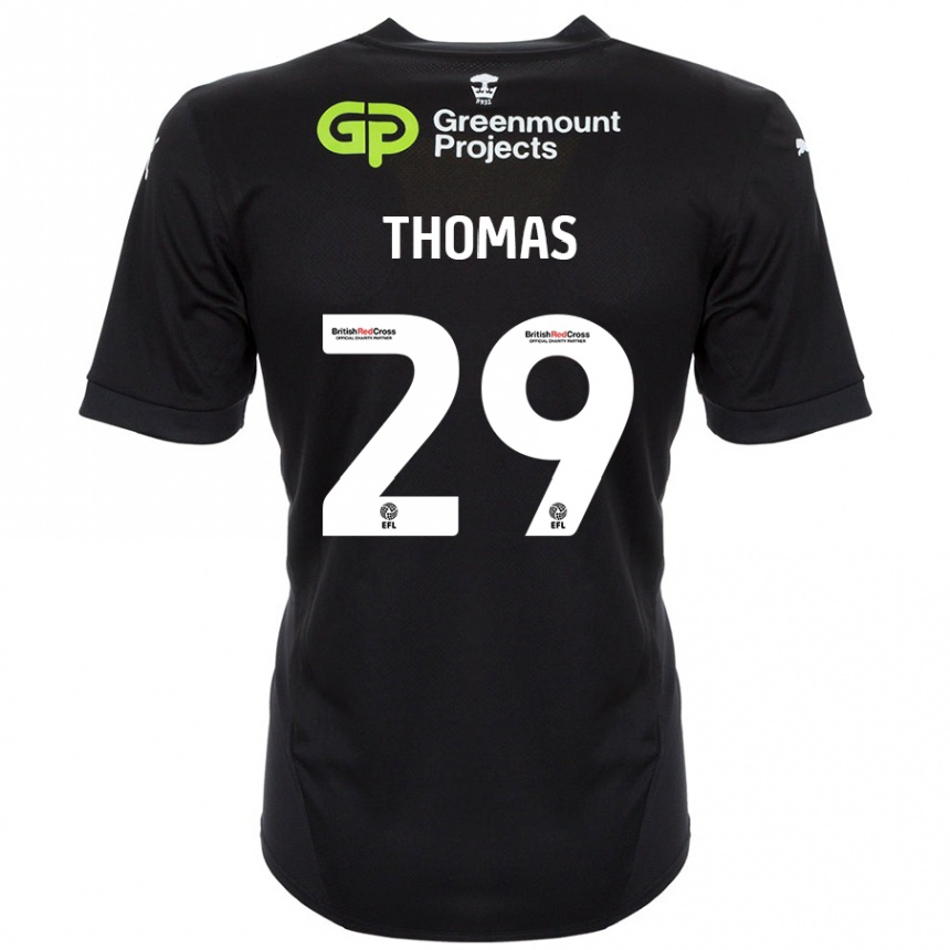 Kids Football Silko Thomas #29 Black Away Jersey 2024/25 T-Shirt Australia