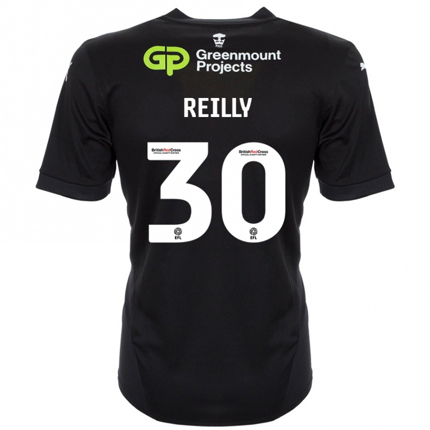 Kids Football Jack Reilly #30 Black Away Jersey 2024/25 T-Shirt Australia