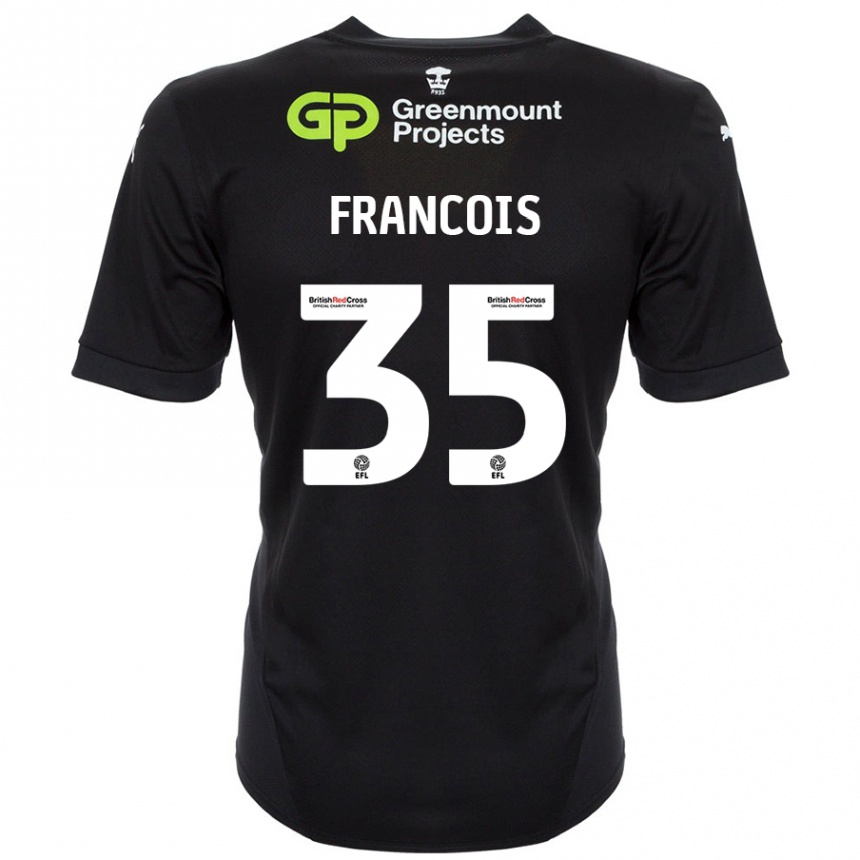 Kids Football Tyrese Francois #35 Black Away Jersey 2024/25 T-Shirt Australia