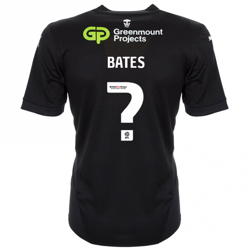 Kids Football Jack Bates #0 Black Away Jersey 2024/25 T-Shirt Australia