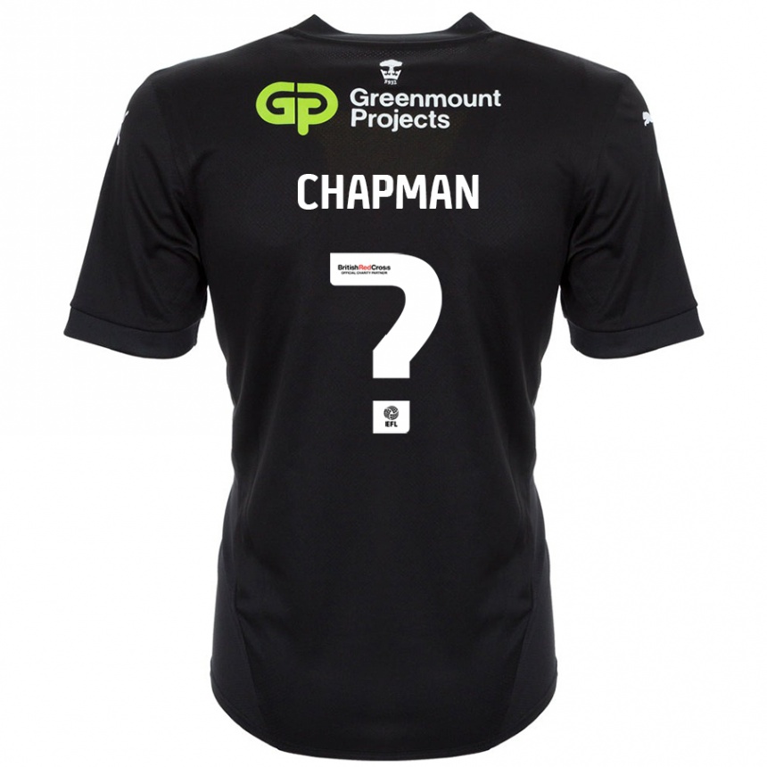 Kids Football Llyton Chapman #0 Black Away Jersey 2024/25 T-Shirt Australia