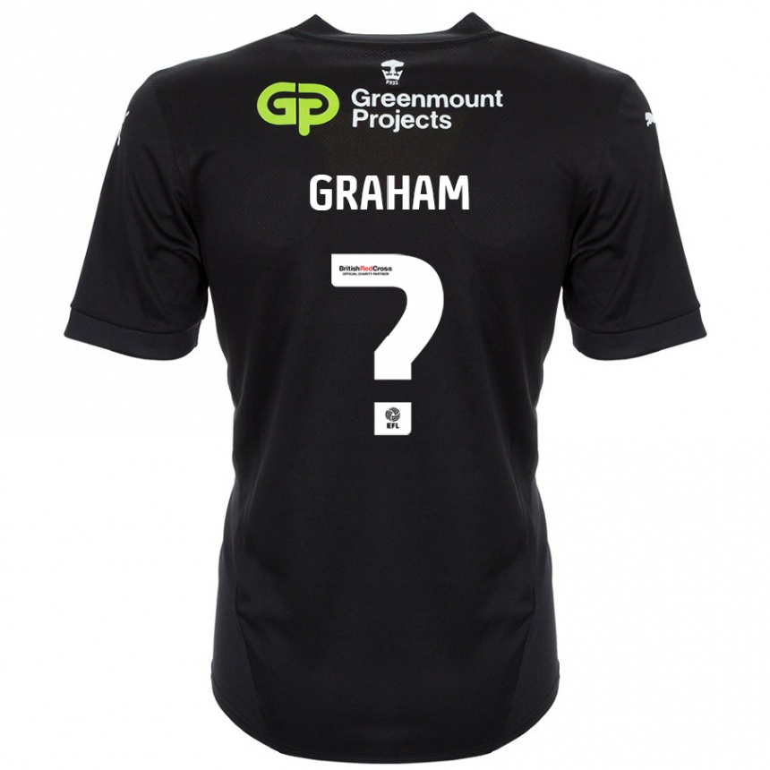 Kids Football Leo Graham #0 Black Away Jersey 2024/25 T-Shirt Australia