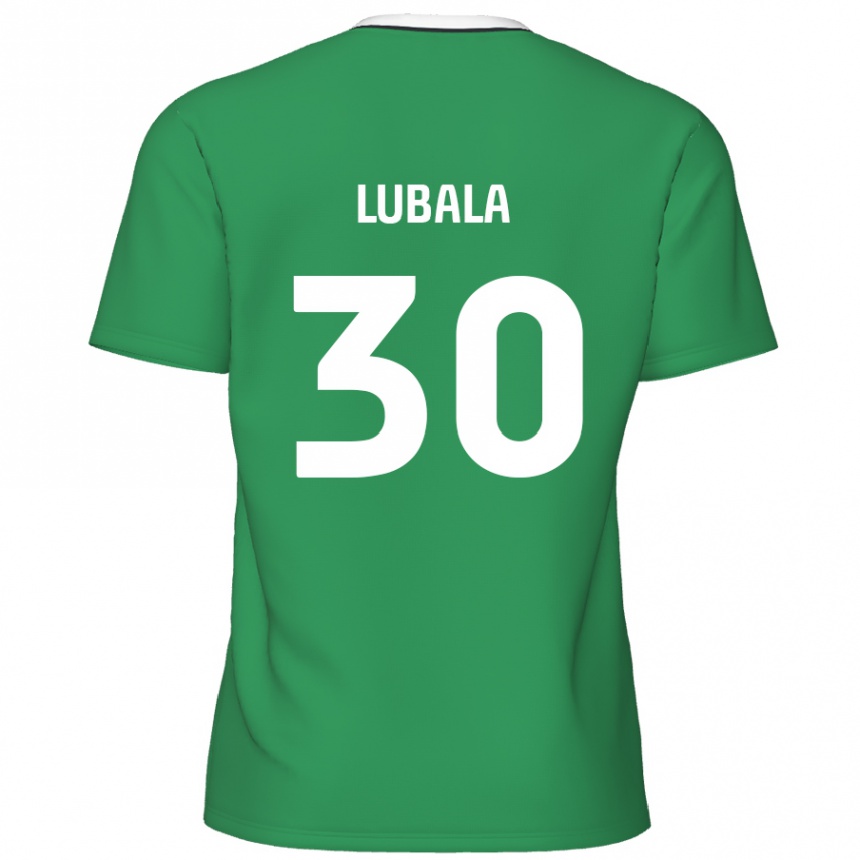 Kids Football Bez Lubala #30 Green White Stripes Away Jersey 2024/25 T-Shirt Australia