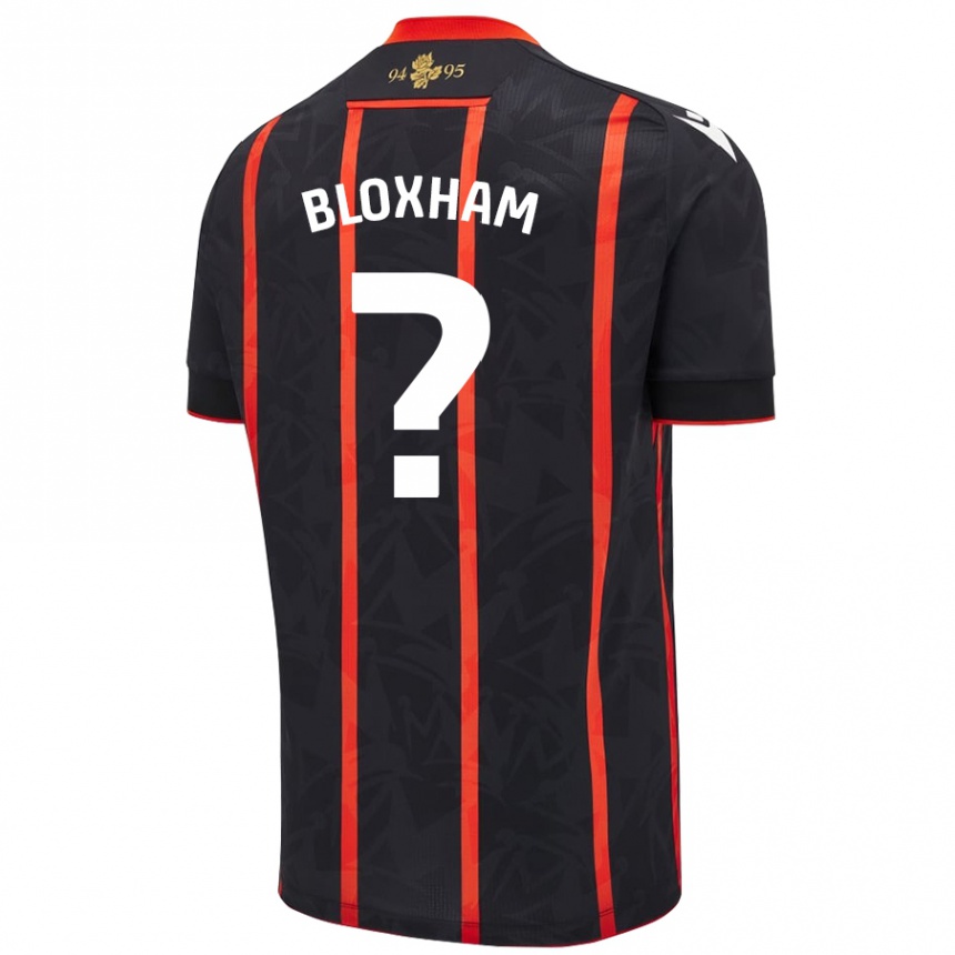 Kids Football Tom Bloxham #0 Black Red Away Jersey 2024/25 T-Shirt Australia