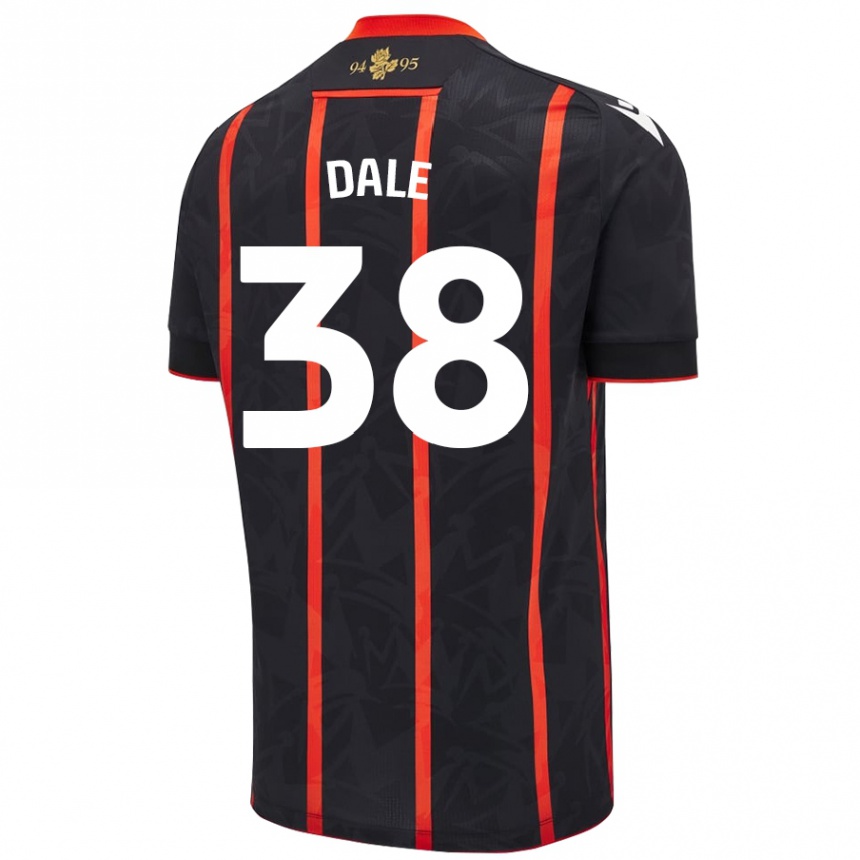 Kids Football Natasha Dale #38 Black Red Away Jersey 2024/25 T-Shirt Australia