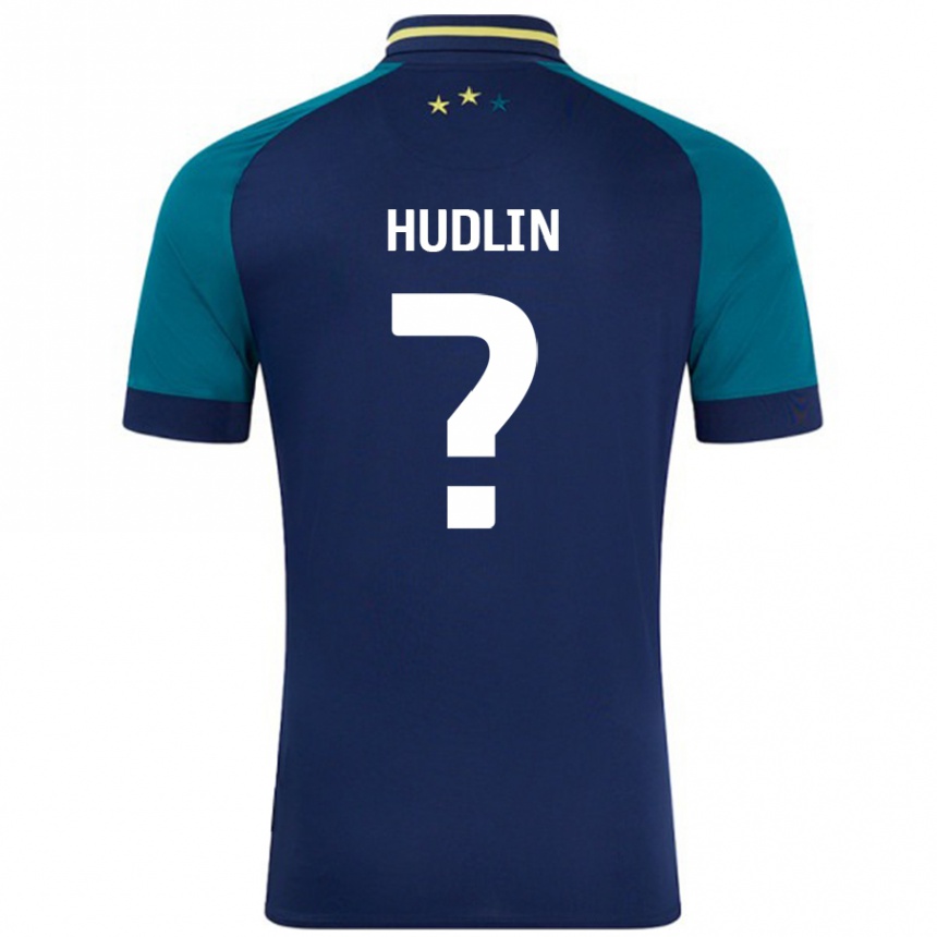 Kids Football Kyle Hudlin #0 Navy Dark Green Away Jersey 2024/25 T-Shirt Australia