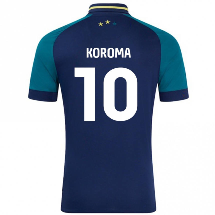 Kids Football Josh Koroma #10 Navy Dark Green Away Jersey 2024/25 T-Shirt Australia