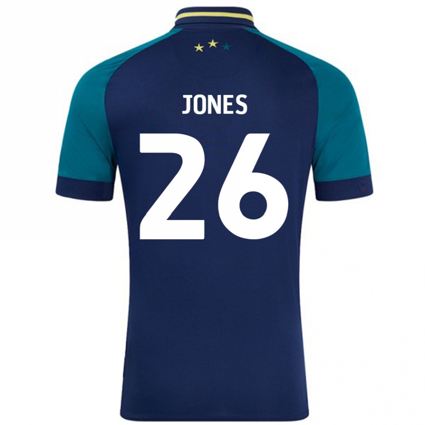 Kids Football Patrick Jones #26 Navy Dark Green Away Jersey 2024/25 T-Shirt Australia