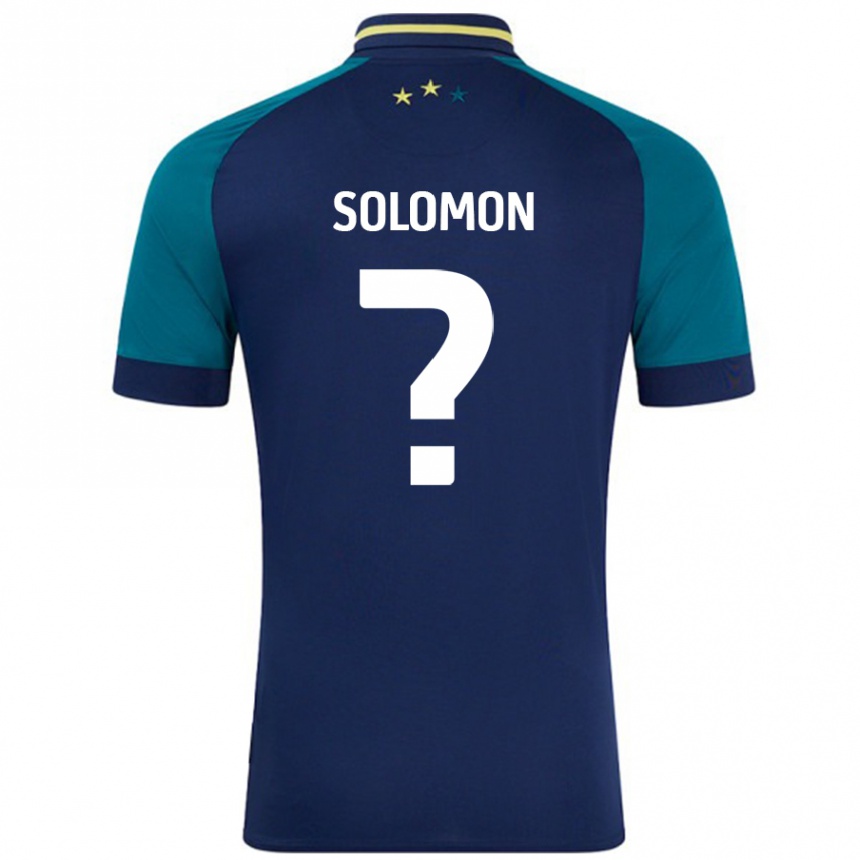 Kids Football Eko Solomon #0 Navy Dark Green Away Jersey 2024/25 T-Shirt Australia