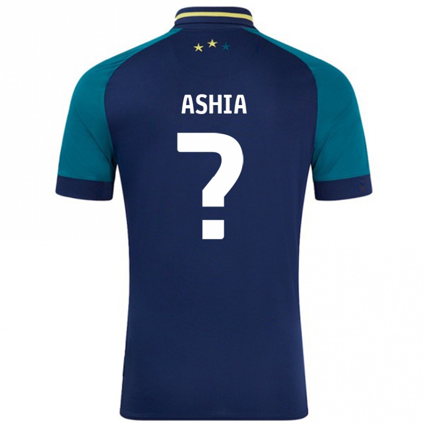 Kids Football Cameron Ashia #0 Navy Dark Green Away Jersey 2024/25 T-Shirt Australia