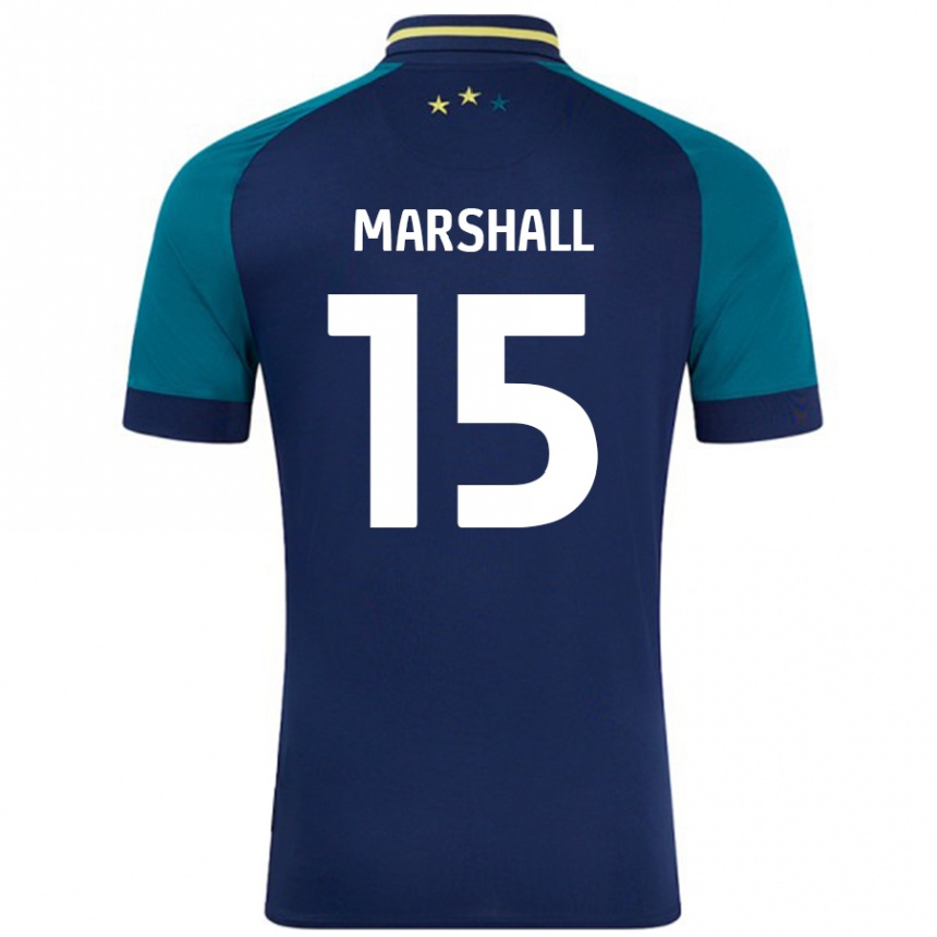 Kids Football Georgia Marshall #15 Navy Dark Green Away Jersey 2024/25 T-Shirt Australia