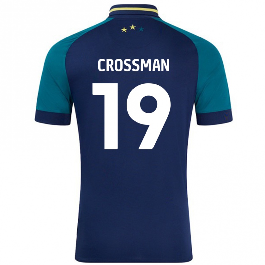 Kids Football Paige Crossman #19 Navy Dark Green Away Jersey 2024/25 T-Shirt Australia