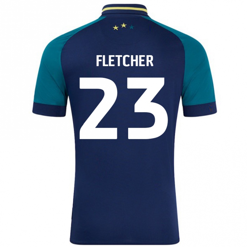 Kids Football Serena Fletcher #23 Navy Dark Green Away Jersey 2024/25 T-Shirt Australia