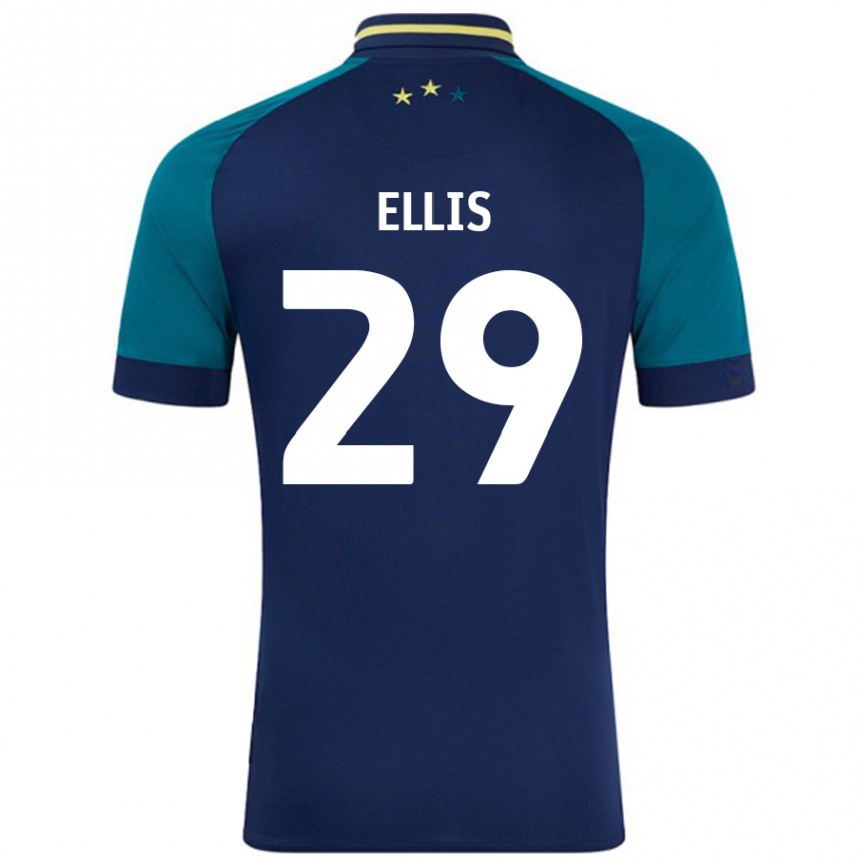 Kids Football Molly Ellis #29 Navy Dark Green Away Jersey 2024/25 T-Shirt Australia