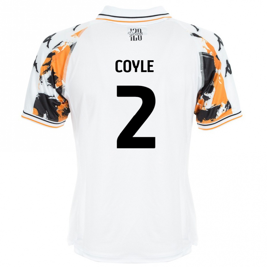 Kids Football Lewie Coyle #2 White Away Jersey 2024/25 T-Shirt Australia