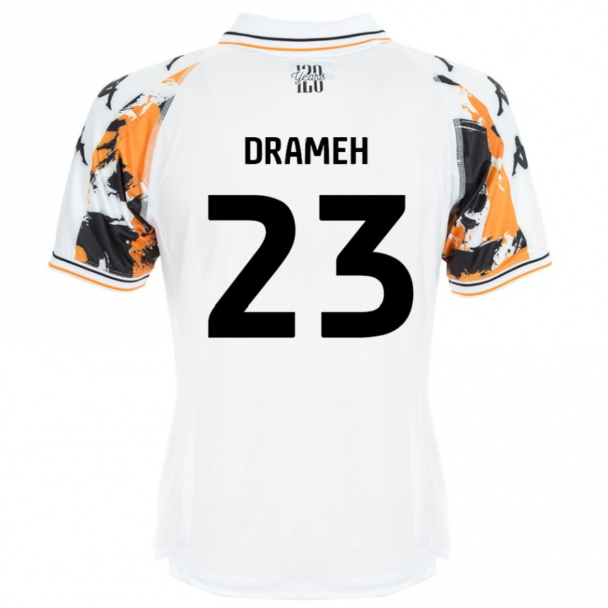 Kids Football Cody Drameh #23 White Away Jersey 2024/25 T-Shirt Australia