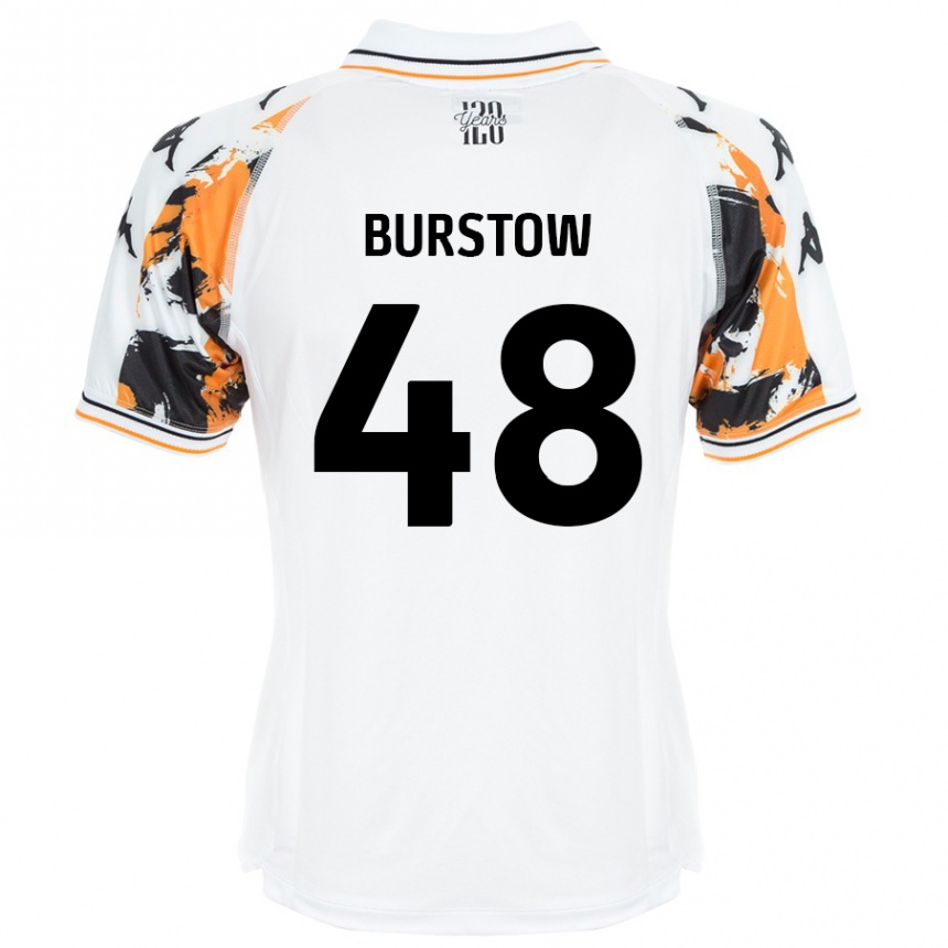 Kids Football Mason Burstow #48 White Away Jersey 2024/25 T-Shirt Australia