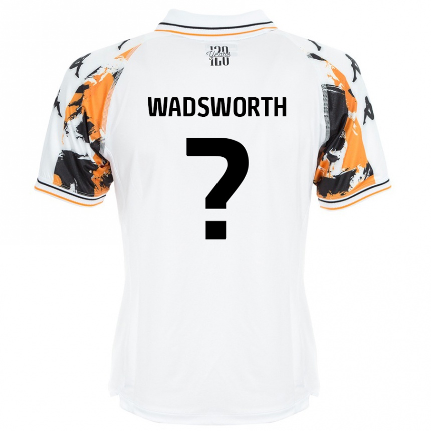 Kids Football Noah Wadsworth #0 White Away Jersey 2024/25 T-Shirt Australia