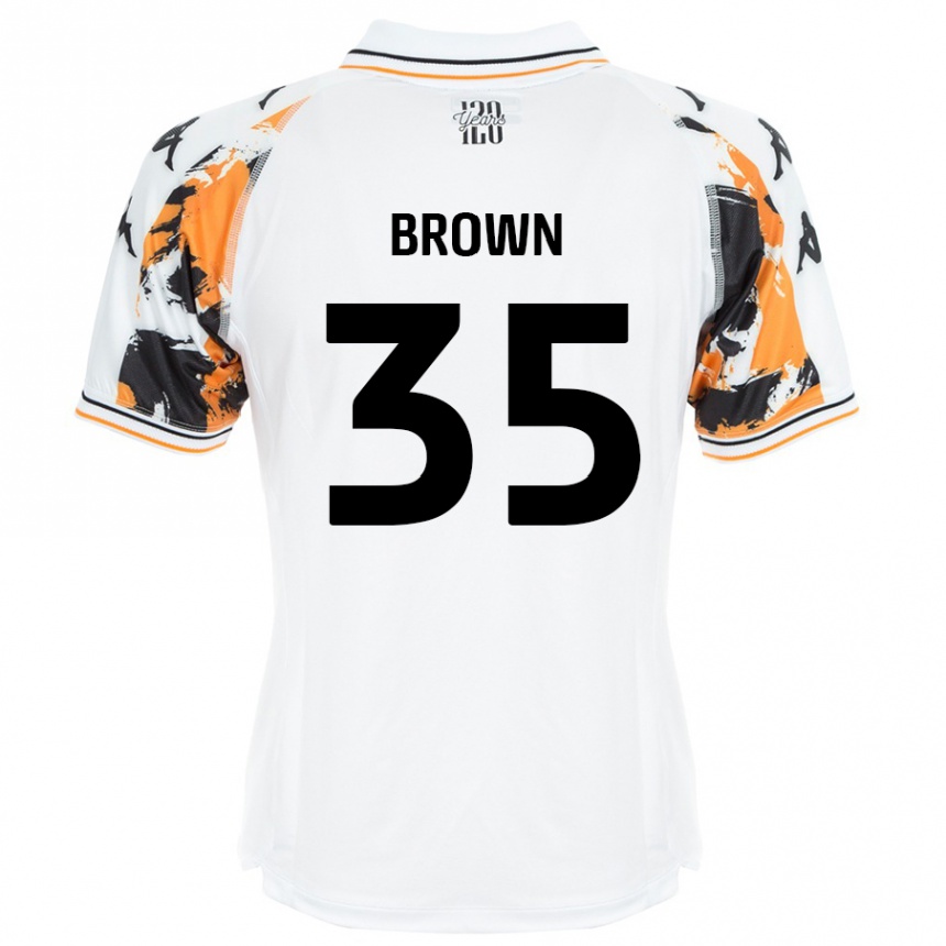 Kids Football Pharrell Brown #35 White Away Jersey 2024/25 T-Shirt Australia