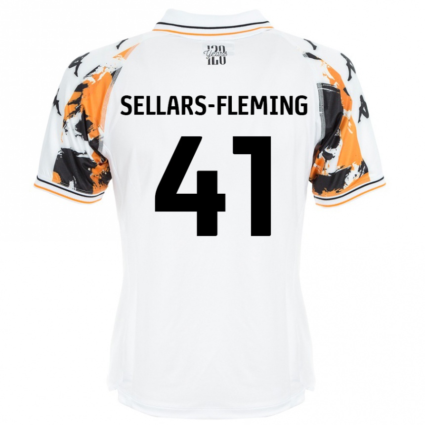 Kids Football Tyrell Sellars-Fleming #41 White Away Jersey 2024/25 T-Shirt Australia