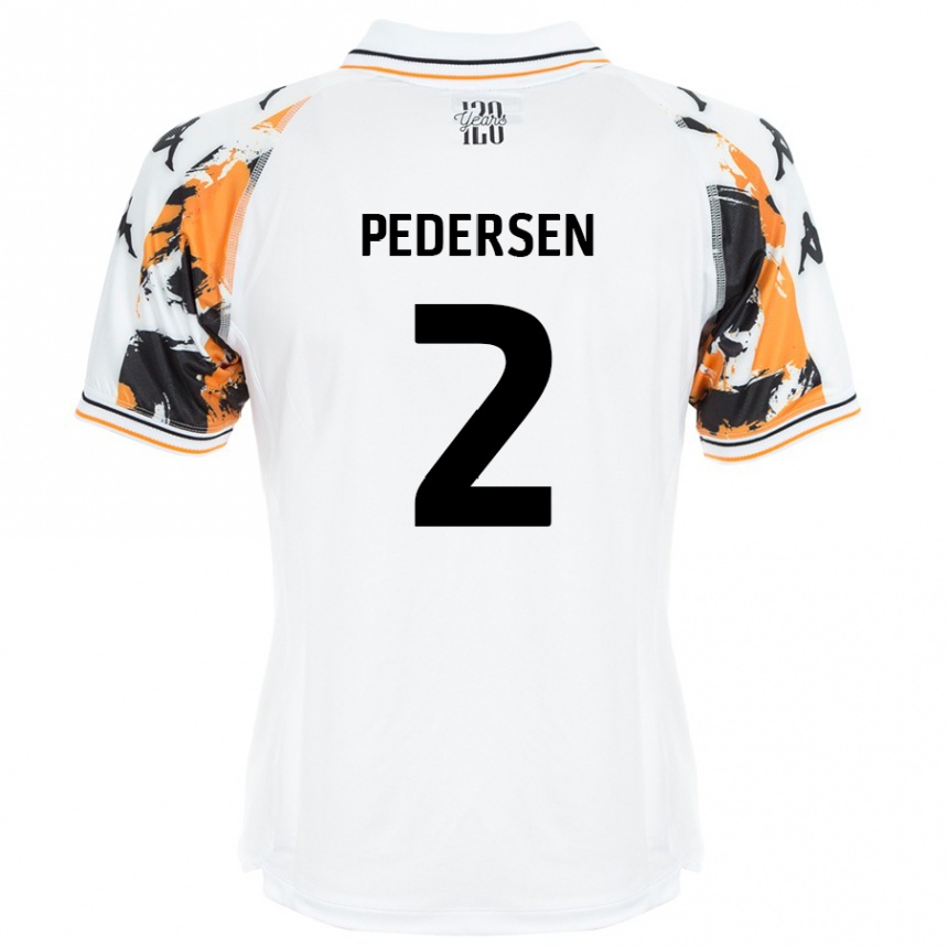 Kids Football Eden Pedersen #2 White Away Jersey 2024/25 T-Shirt Australia