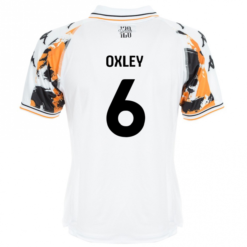 Kids Football Tilly Oxley #6 White Away Jersey 2024/25 T-Shirt Australia