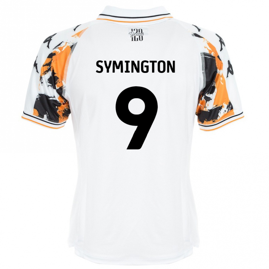 Kids Football Jo Symington #9 White Away Jersey 2024/25 T-Shirt Australia