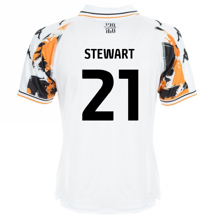 Kids Football Alice Stewart #21 White Away Jersey 2024/25 T-Shirt Australia