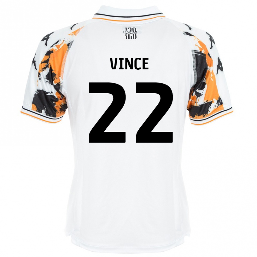 Kids Football Anna Vince #22 White Away Jersey 2024/25 T-Shirt Australia