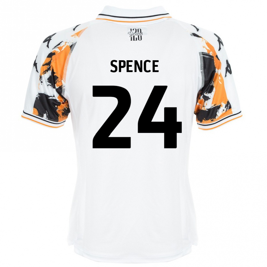 Kids Football Emily Spence #24 White Away Jersey 2024/25 T-Shirt Australia