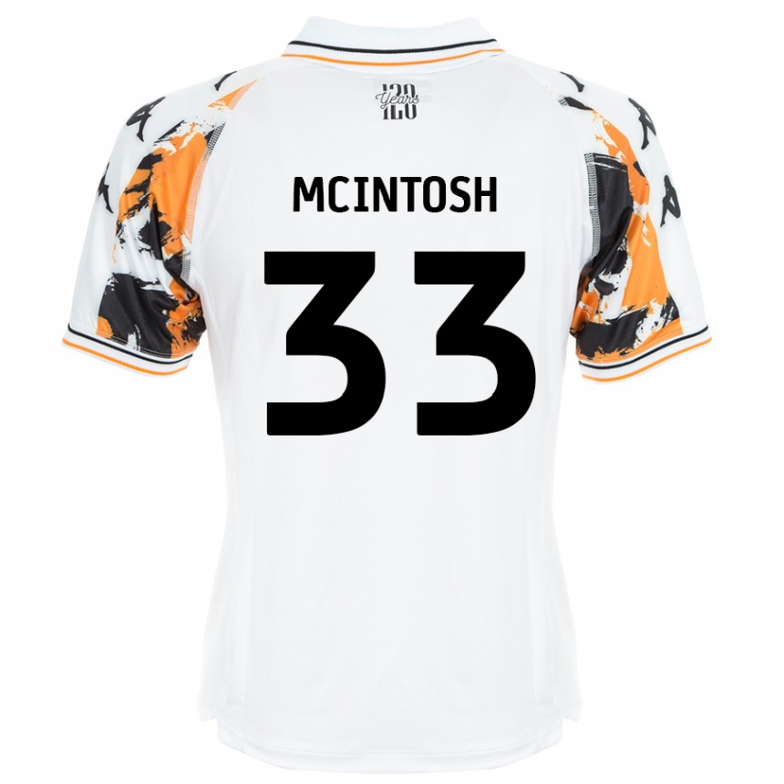 Kids Football Lucy Mcintosh #33 White Away Jersey 2024/25 T-Shirt Australia