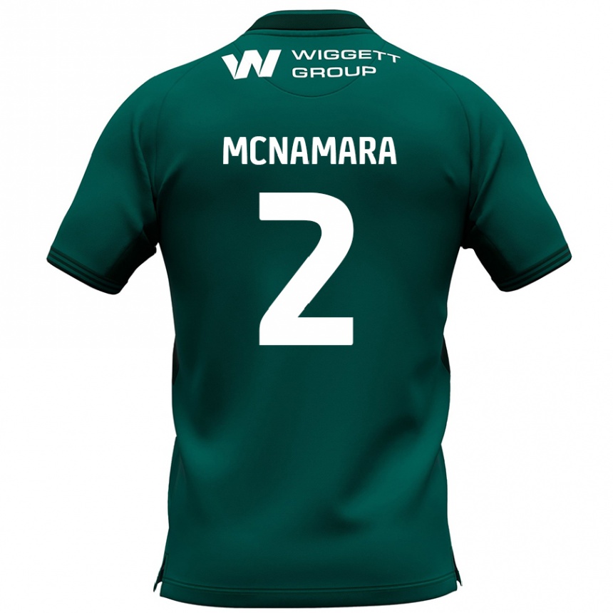 Kids Football Danny Mcnamara #2 Green Away Jersey 2024/25 T-Shirt Australia