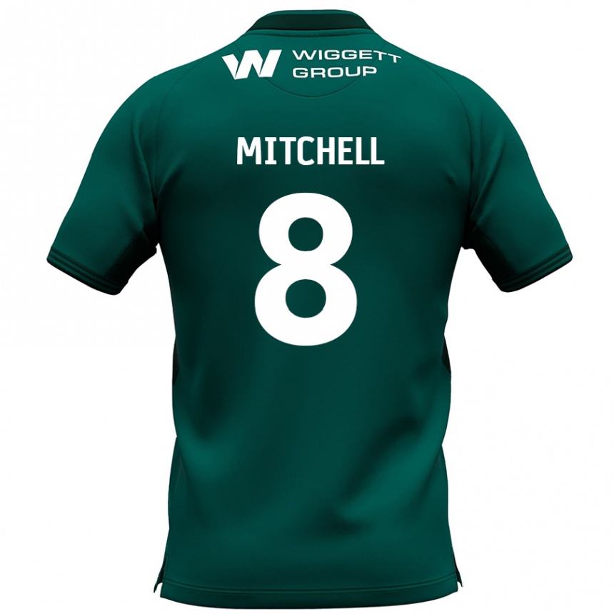 Kids Football Billy Mitchell #8 Green Away Jersey 2024/25 T-Shirt Australia