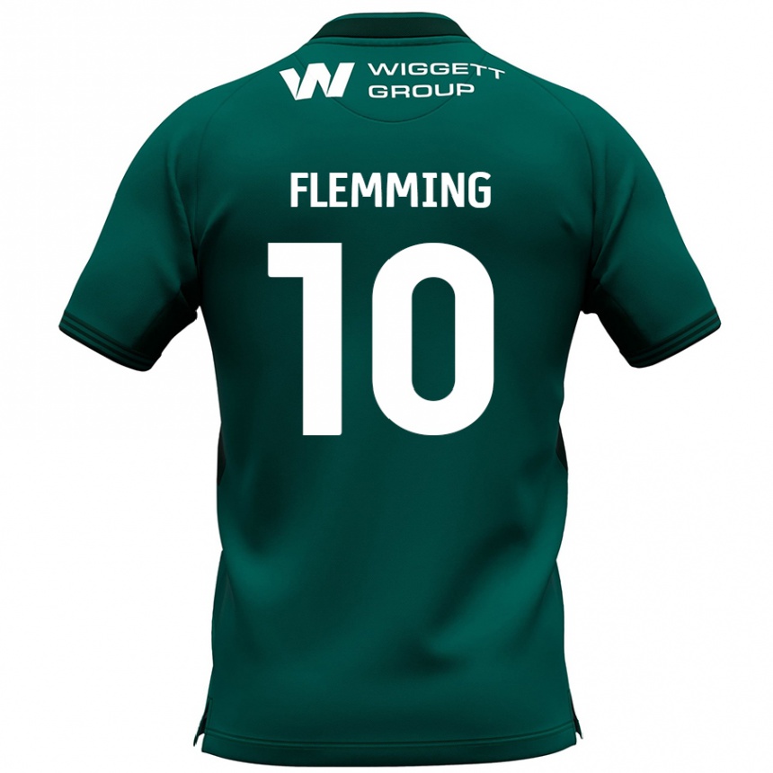 Kids Football Zian Flemming #10 Green Away Jersey 2024/25 T-Shirt Australia