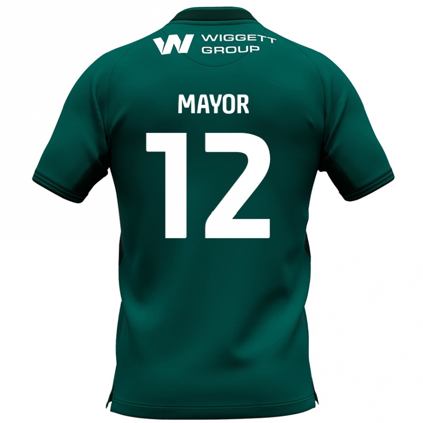 Kids Football Adam Mayor #12 Green Away Jersey 2024/25 T-Shirt Australia