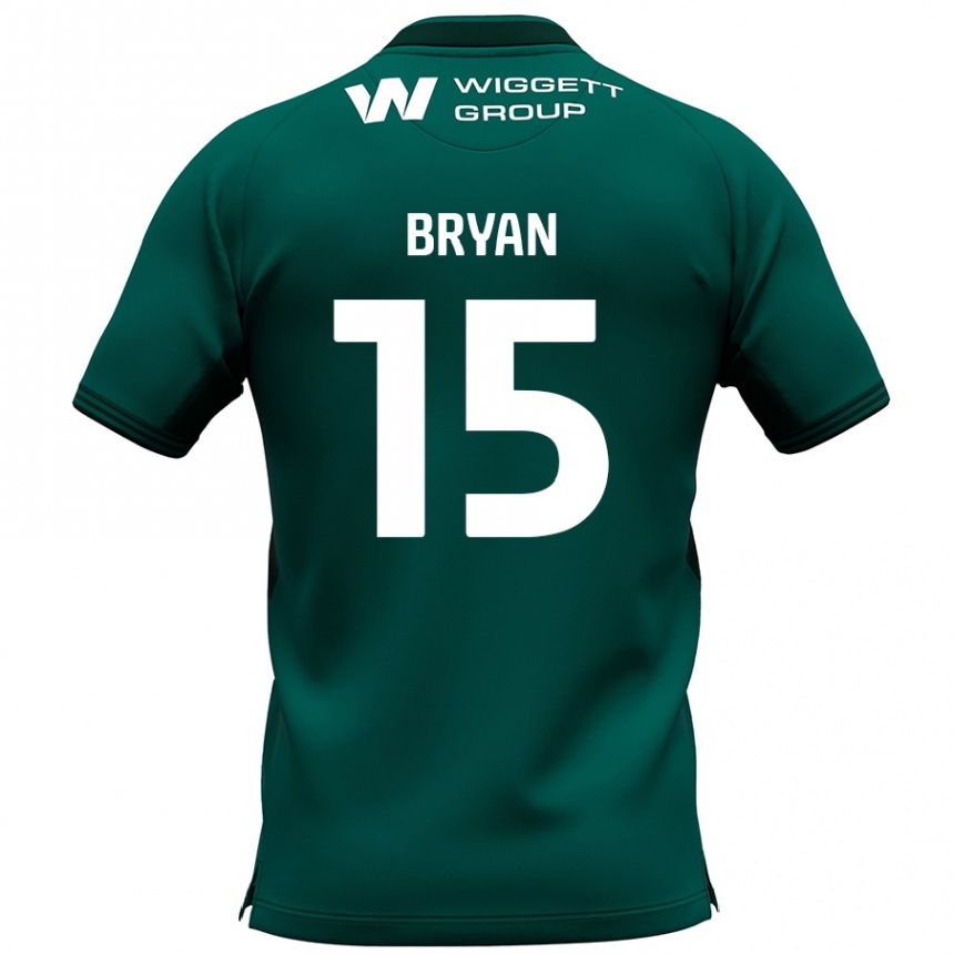 Kids Football Joe Bryan #15 Green Away Jersey 2024/25 T-Shirt Australia