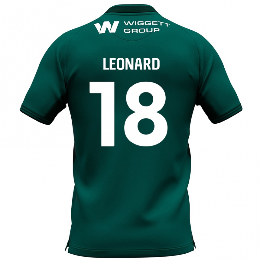 Kids Football Ryan Leonard #18 Green Away Jersey 2024/25 T-Shirt Australia