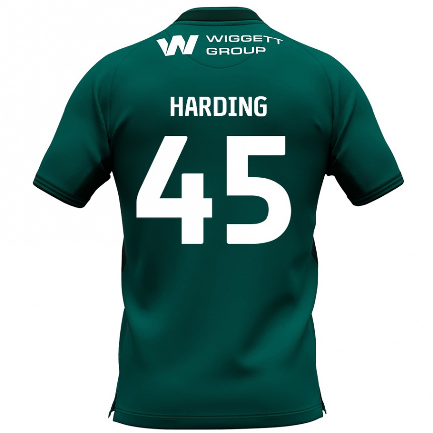 Kids Football Wes Harding #45 Green Away Jersey 2024/25 T-Shirt Australia