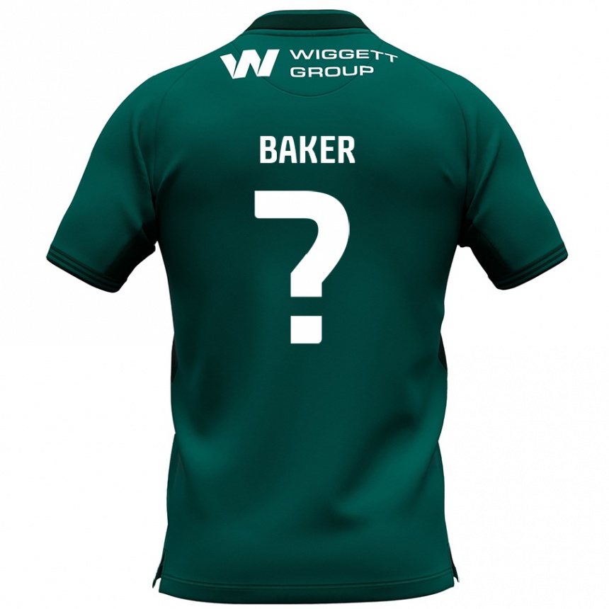 Kids Football Frankie Baker #0 Green Away Jersey 2024/25 T-Shirt Australia