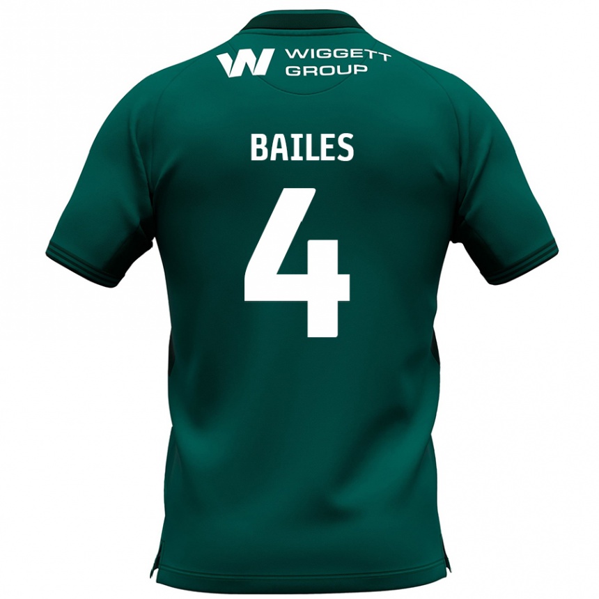 Kids Football Freya Bailes #4 Green Away Jersey 2024/25 T-Shirt Australia