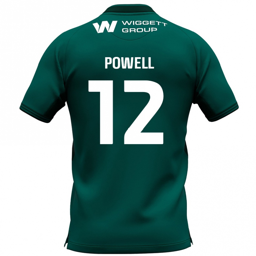 Kids Football Beth Powell #12 Green Away Jersey 2024/25 T-Shirt Australia