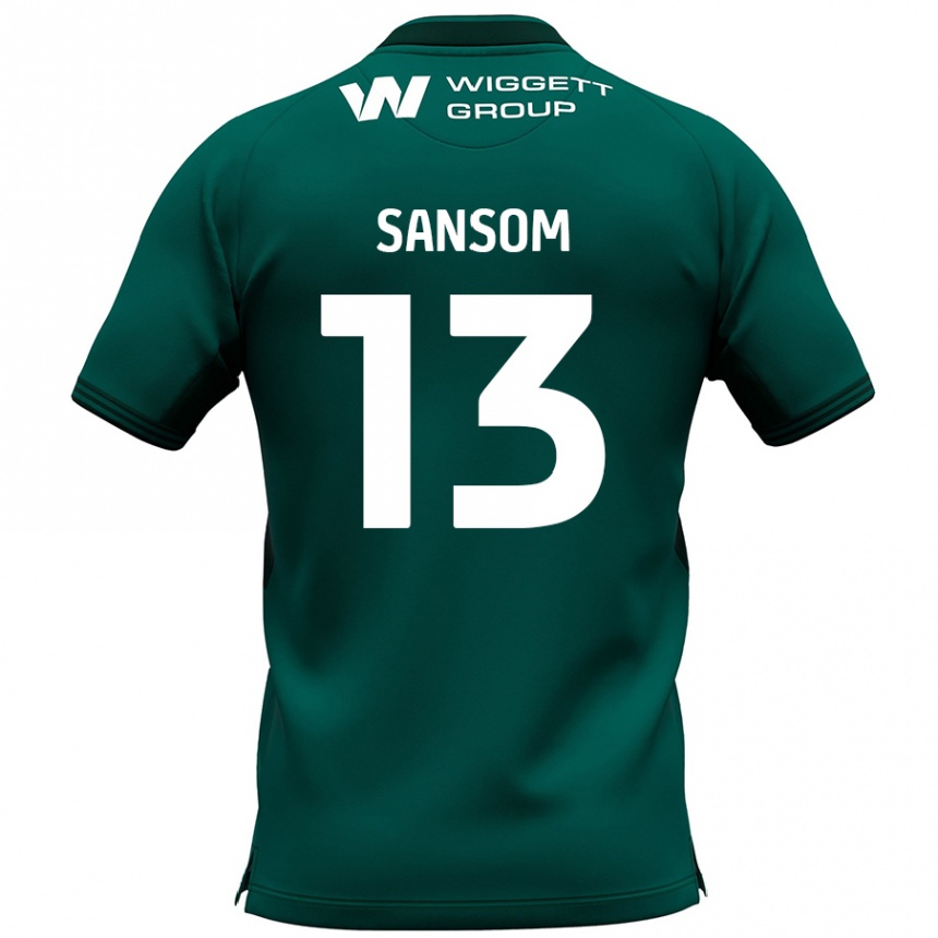 Kids Football Chloe Sansom #13 Green Away Jersey 2024/25 T-Shirt Australia