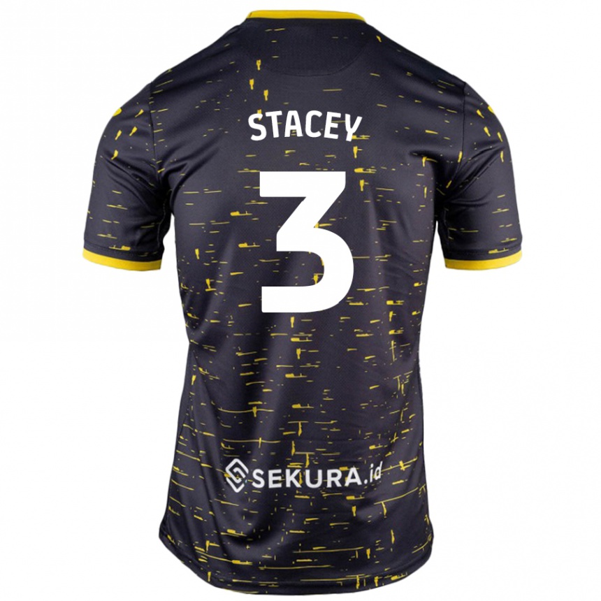 Kids Football Jack Stacey #3 Black Yellow Away Jersey 2024/25 T-Shirt Australia