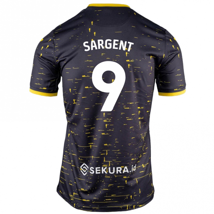 Kids Football Josh Sargent #9 Black Yellow Away Jersey 2024/25 T-Shirt Australia